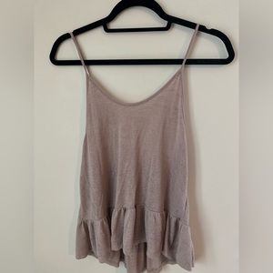 BP peplum tank with adjustable tie